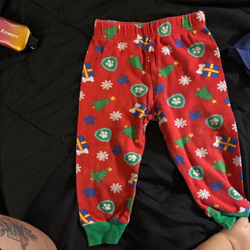 Paw Patrol Red and Green Kids Pajama Bottoms